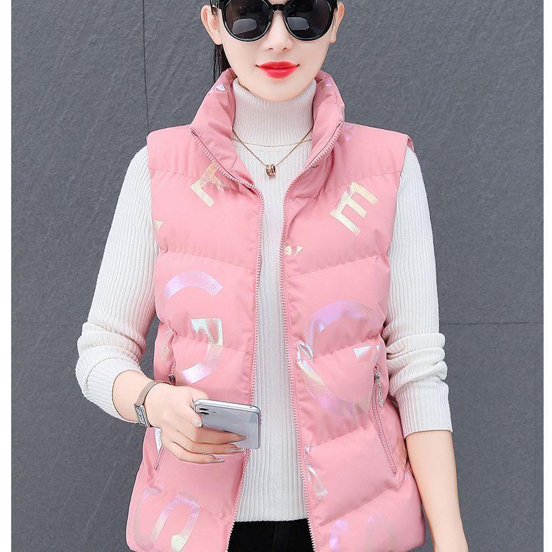 Winter Warm Fleece Vest Fashionable Casual Thickened Padded Outerwear for Women