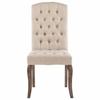VidaXL 2x Chaises de Salle à Manger Chaises à Dîner Sièges de Cuisine Repas Meubles de Cuisine Salon Maison Intérieur Beige 287949