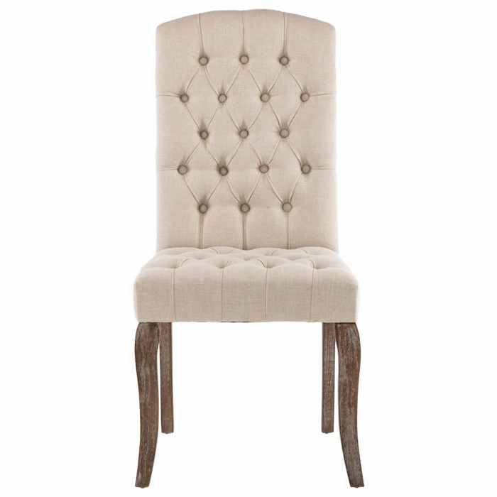 VidaXL 2x Chaises de Salle à Manger Chaises à Dîner Sièges de Cuisine Repas Meubles de Cuisine Salon Maison Intérieur Beige 287949