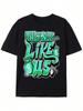 Dunkare Black Green Glow 3s Printed TShirt MenS Casual Short Sleeve TShirt Comfortable Cotton Crew Neck Short Sleeve Tee