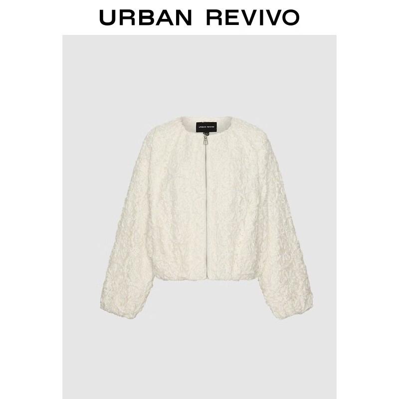 UR Women s Velvet Drop Shoulder Round Neck Jacket S