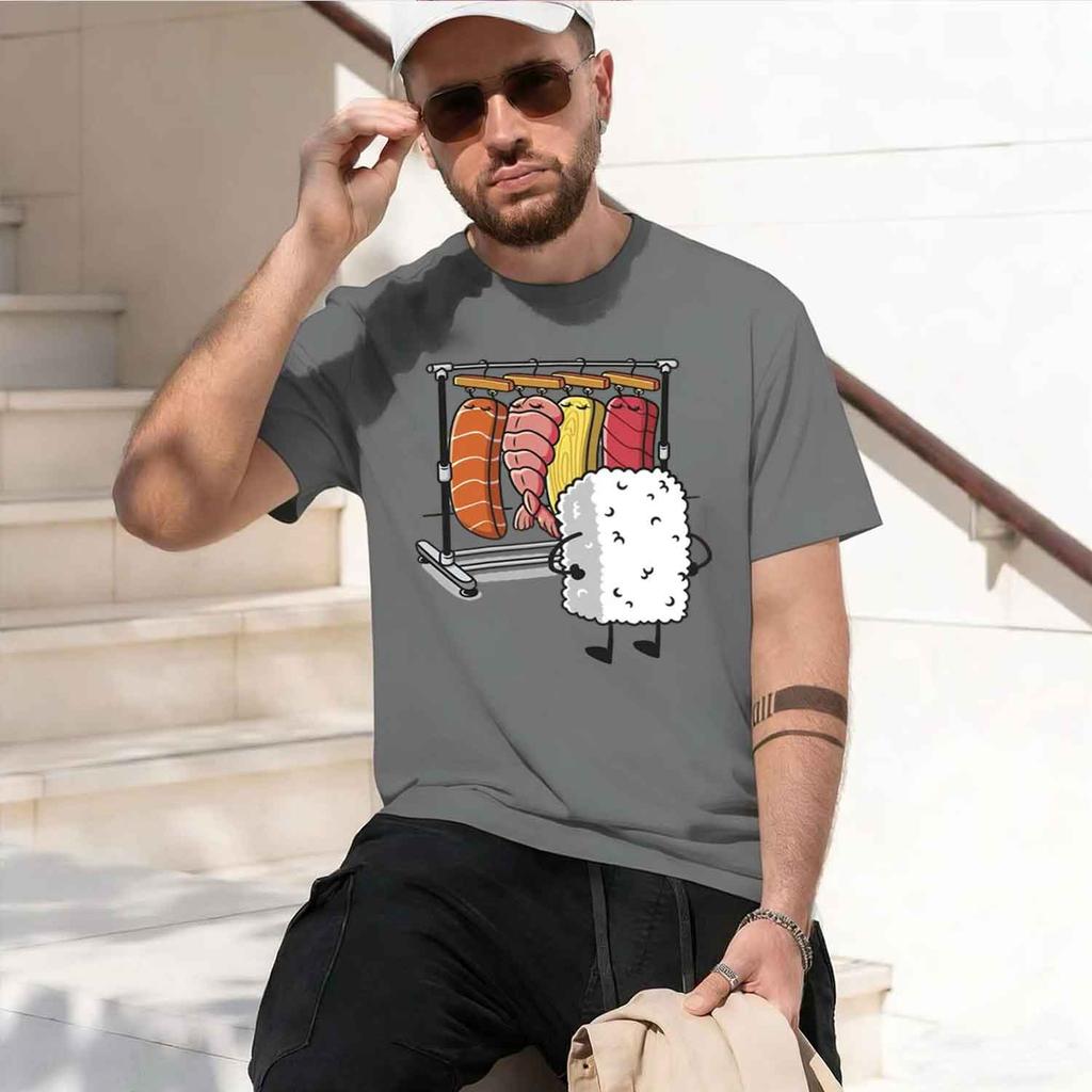 Sushi Warobe T Shirt Wounisex Unisex Funny High Quty Tshirt Grh T Shirts Loose Shortsve Pritned Tshirt Unisex Tops 2026 New Model Unisexs