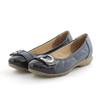 HIMIKO Metal Belt Sneaker Pumps, Cushioned, Genuine Leather, Comfortable To Walk In, 653301, Blue, Size 230
