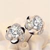 New 925 Sterling Silver Earrings 5A Zircon For Women Exquisite Student Girlfriend Jewelry Accessories Wedding Fashion Gift
