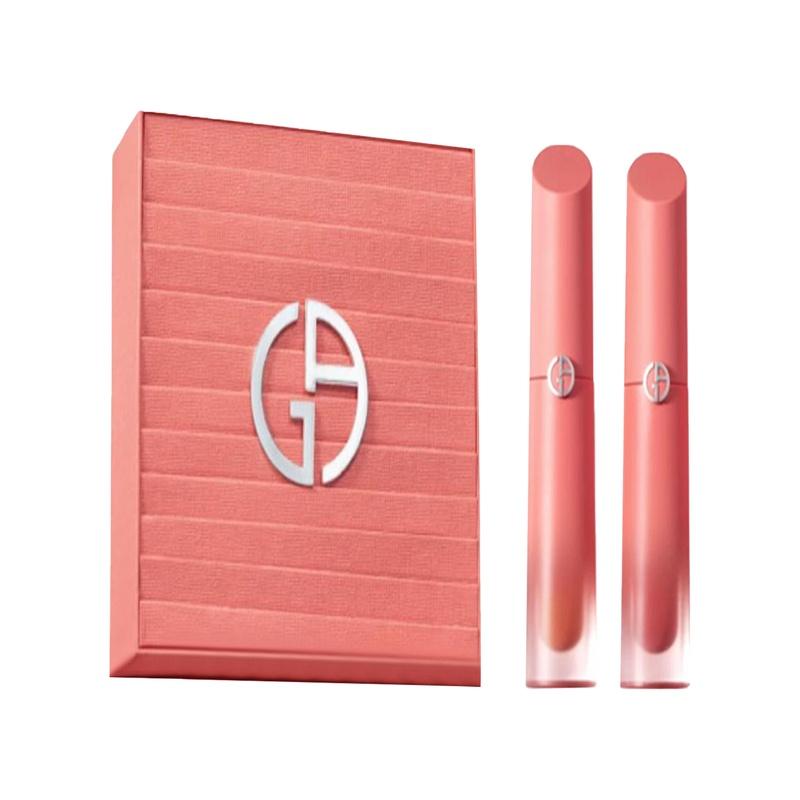 Armani Lip gloss/lip gloss/lip glaze Nude brown water Two-piece set: Water Lip Glaze #20 Aqua Mocha 4ml + Water Lip Glaze #19 Atmosphere Rose 4ml