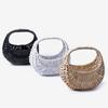 Gift With Handle Flower Basket Half Moon Willow Woven Rattan Basket Hand-held DIY Storage Basket Home Decoration