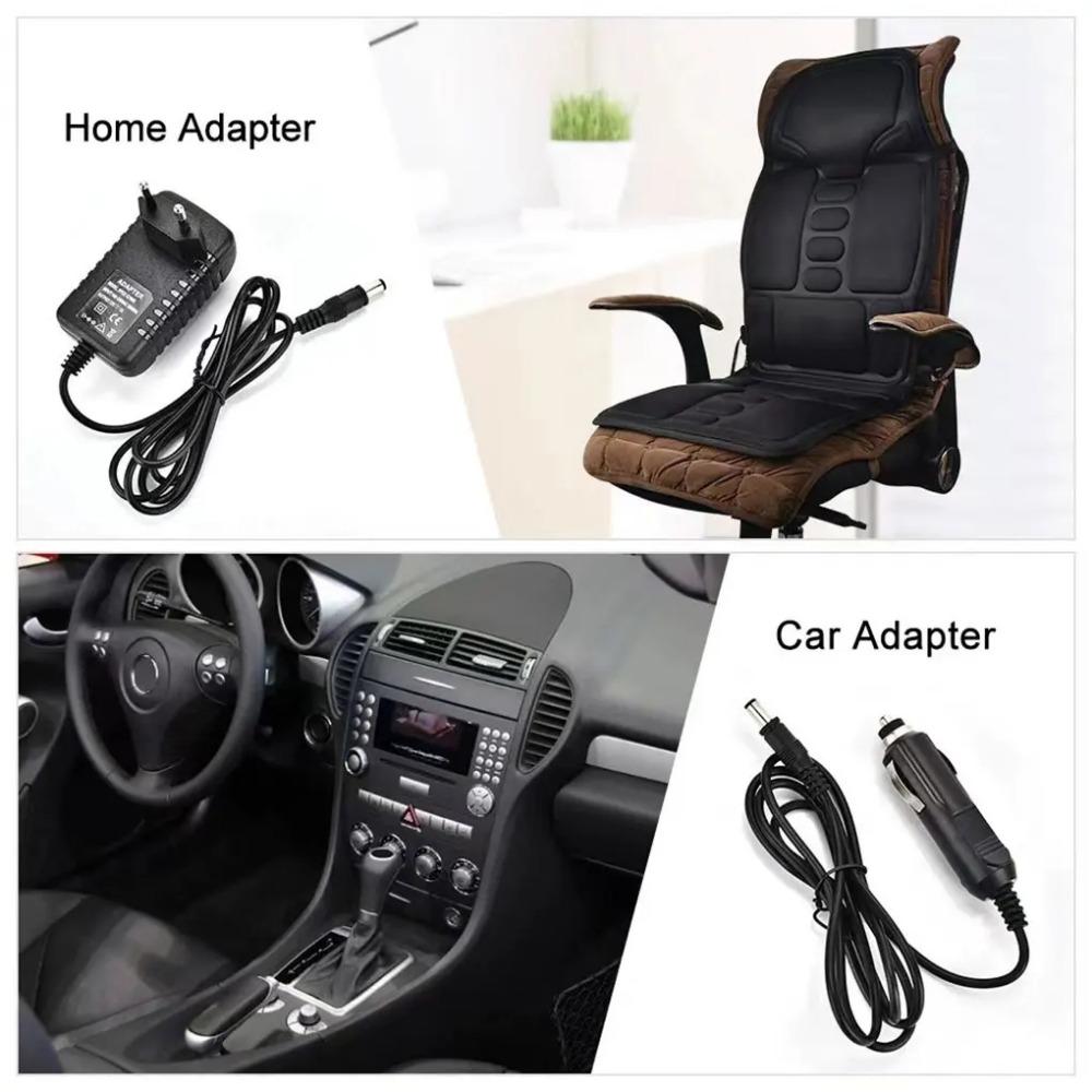 Car Electric Back Massager Massage Chair Cushion Heating Vibrator Car Home Office Lumbar Neck Mattress Pain Relief