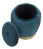 Storage Stool Paris Teal Gold Cm Ø 43X43