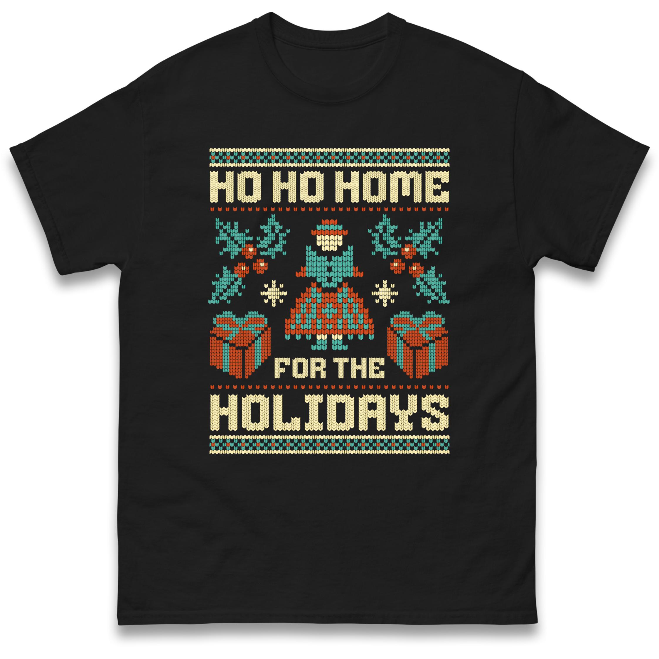 

HO HO Home Holidays T-Shirt Tshirt Mens Womens Tops Unisex Tees 100% Cotton 2XL