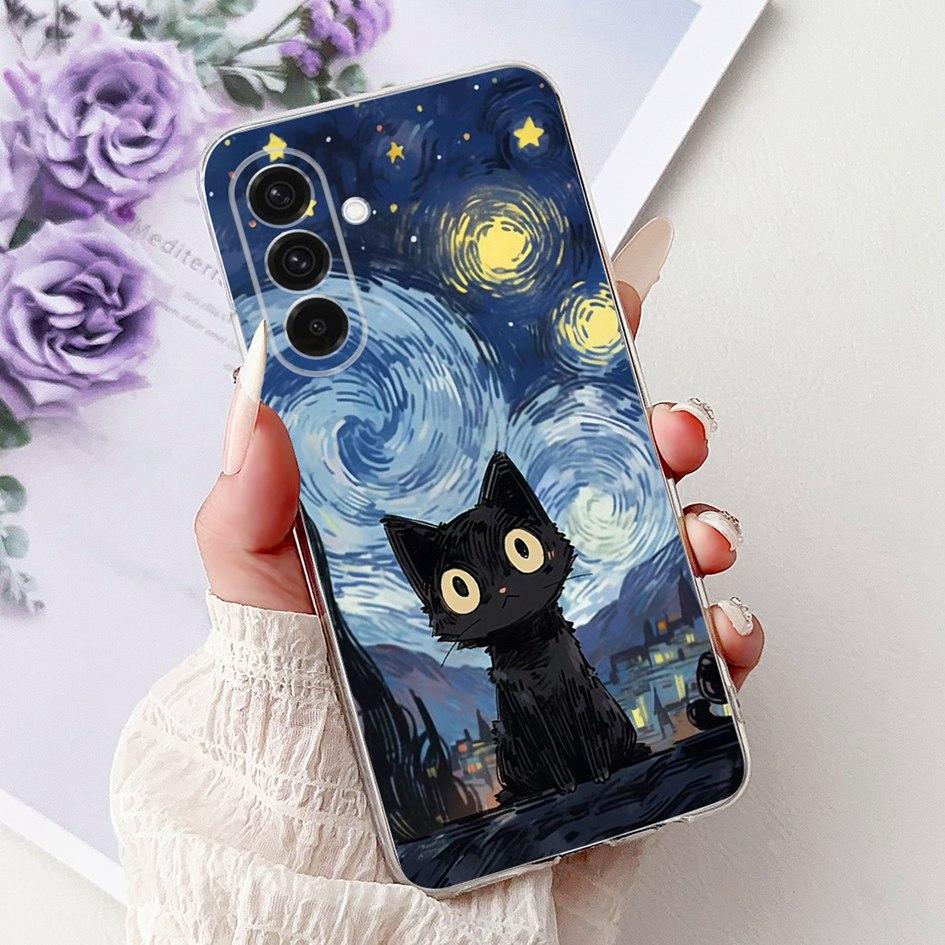 For Samsung Galaxy A26 A36 A56 5G Case 2024 New Stylish Flower Soft Clear Silicone Back Cover For Samsung A36 5G SM-A366B Bumper