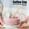 Coffee Cup Transparent Borosilicate Glass Mug with Handle for Milk Tea Cocktail Beverage