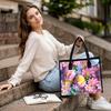 Easter Floral Tote Bag Fashion Large Capacity Daily Shopping Shoulder Handbag for Women