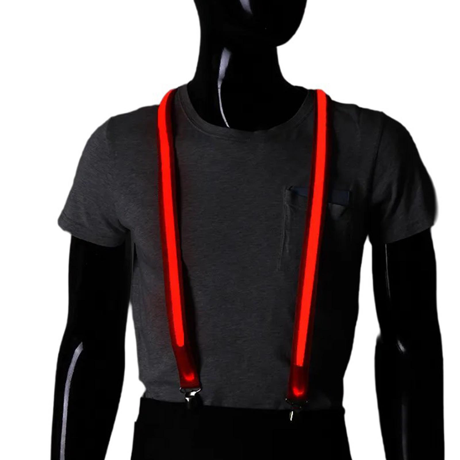

Glowing Back Support Harness for Men Fashion Harness Shoulder Strap Carnival Party Suspenders Brace Halloween Dress Up