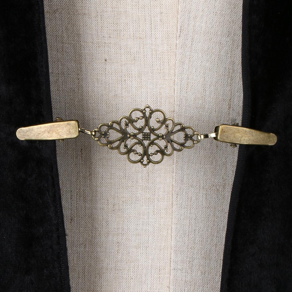 Retro Cardigan Sweater Clips Shirt Collar Clasp Brooch Women