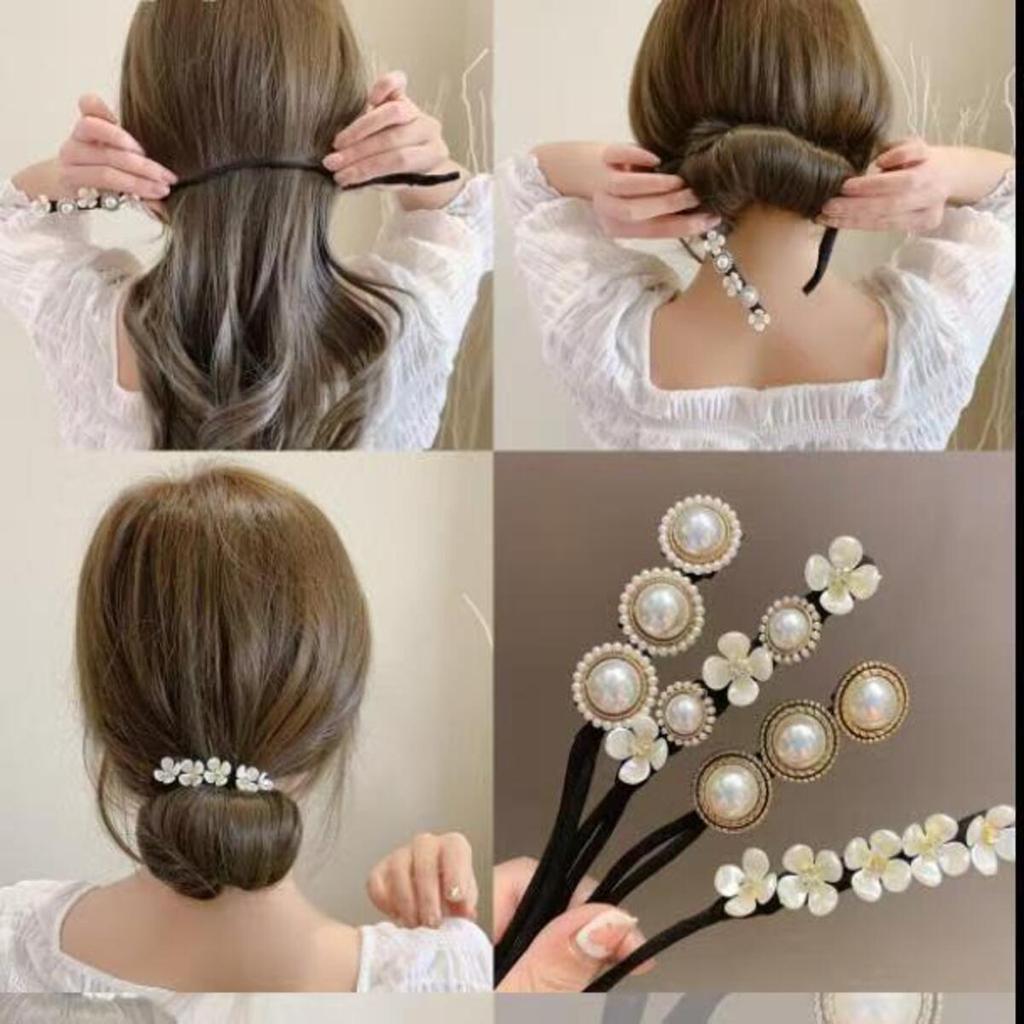 1PC Women's Easy Donut Updo Hair Stick DIY Bendable Hairband Hair Accessories Gift