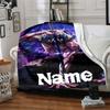 Custom Name Owl Warrior'S Might Party Blanket For Couch Bed Plush Cozy Fuzzy Blanket Super Soft Warm Blankets For Fall And Winter 0916302