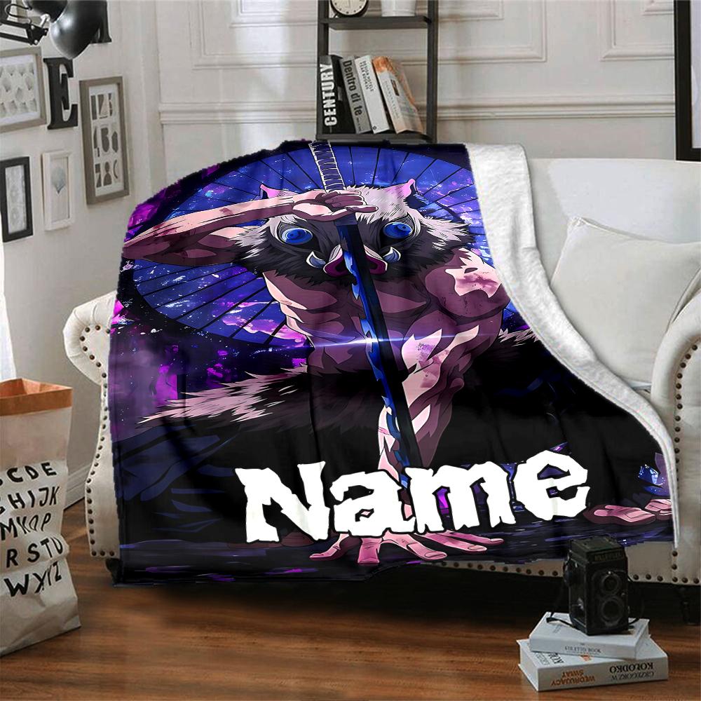 Custom Name Owl Warrior'S Might Party Blanket For Couch Bed Plush Cozy Fuzzy Blanket Super Soft Warm Blankets For Fall And Winter 0916302