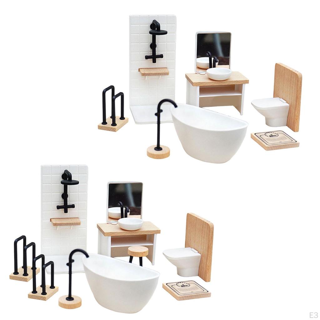 1/12 Dollhouse Bathing Area Set Ornaments and Accessories Collection