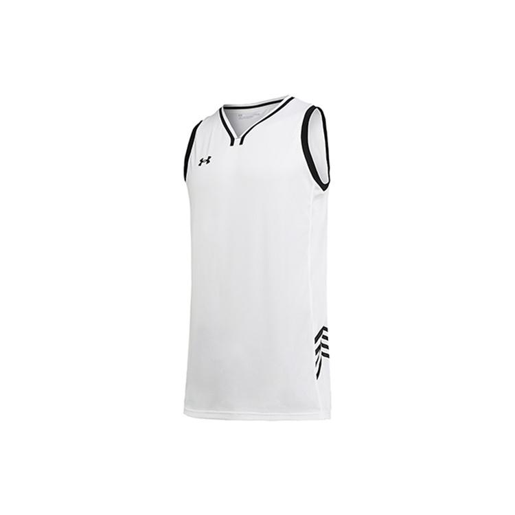 Under Armour Logo Basketball Jersey  White Black  Men s 21500104-100 XXXXL