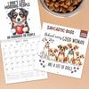 2026 Wall Calendar Dog-Sucking Wall Hanging Calendar Whole Year Monthly Schedule Planner to New Year planing and organizing