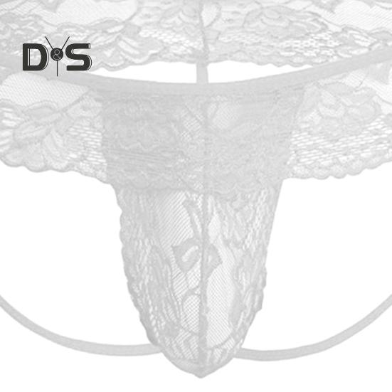 Pánské spodky vyhloubená krajka Tenké Jockstraps s nízkým pasem Váček Pánské kalhotky Gay Muži Noční klub Výkon Mužské kalhotky do ložnice Svatba Líbánky