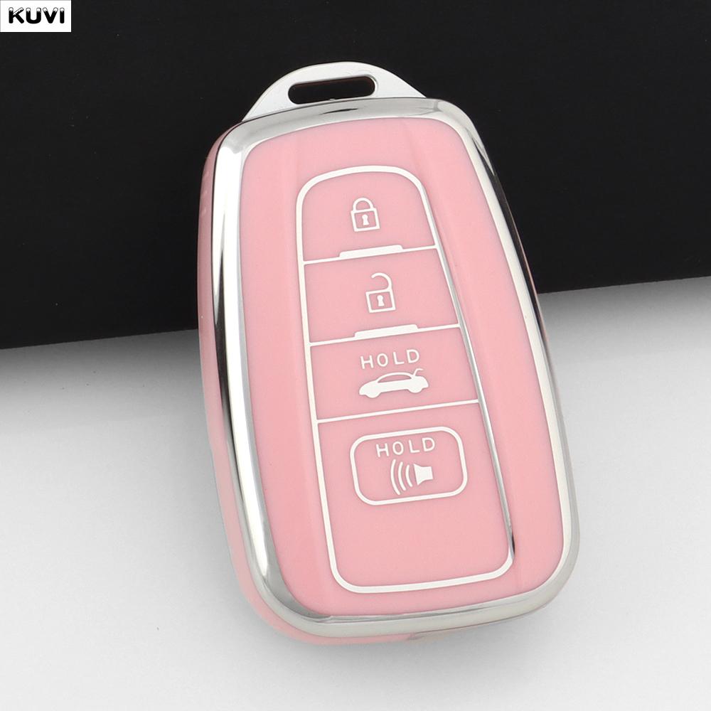 TPU Car Key Case Cover Shell For 4 Button Toyota Prius Camry Corolla CHR C-HR RAV4 Land Cruiser Prado Fob Keychain Accessories