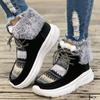 fashion Thick Plush Warm Winter Shoes for Women 2024 Fashion Lace Up Faux Fur Ankle Boots Woman Mix Color Platform Snow Boots Plus Size