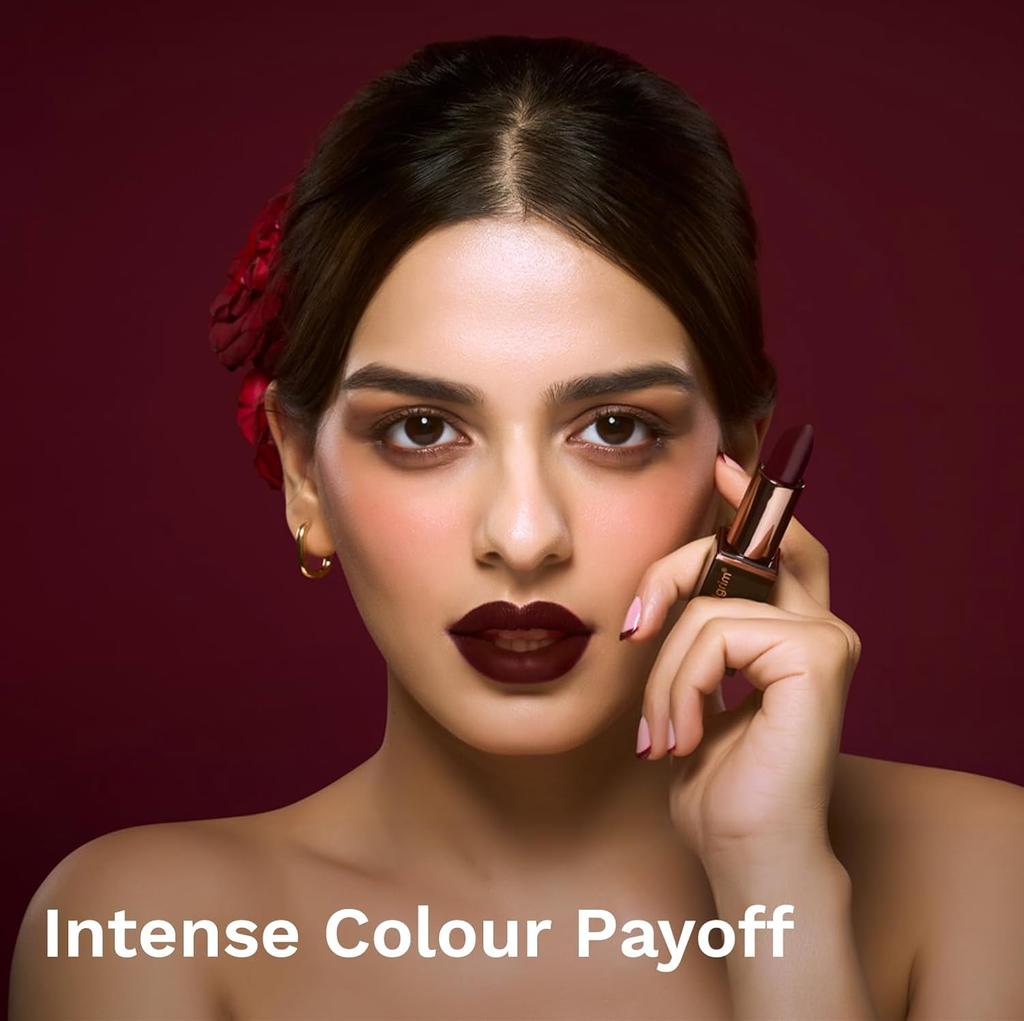 Pilgrim Matte Bullet Lipstick Pack of 1 Intense Colour Transferproof Smudgeproof Alpha Brown  -34