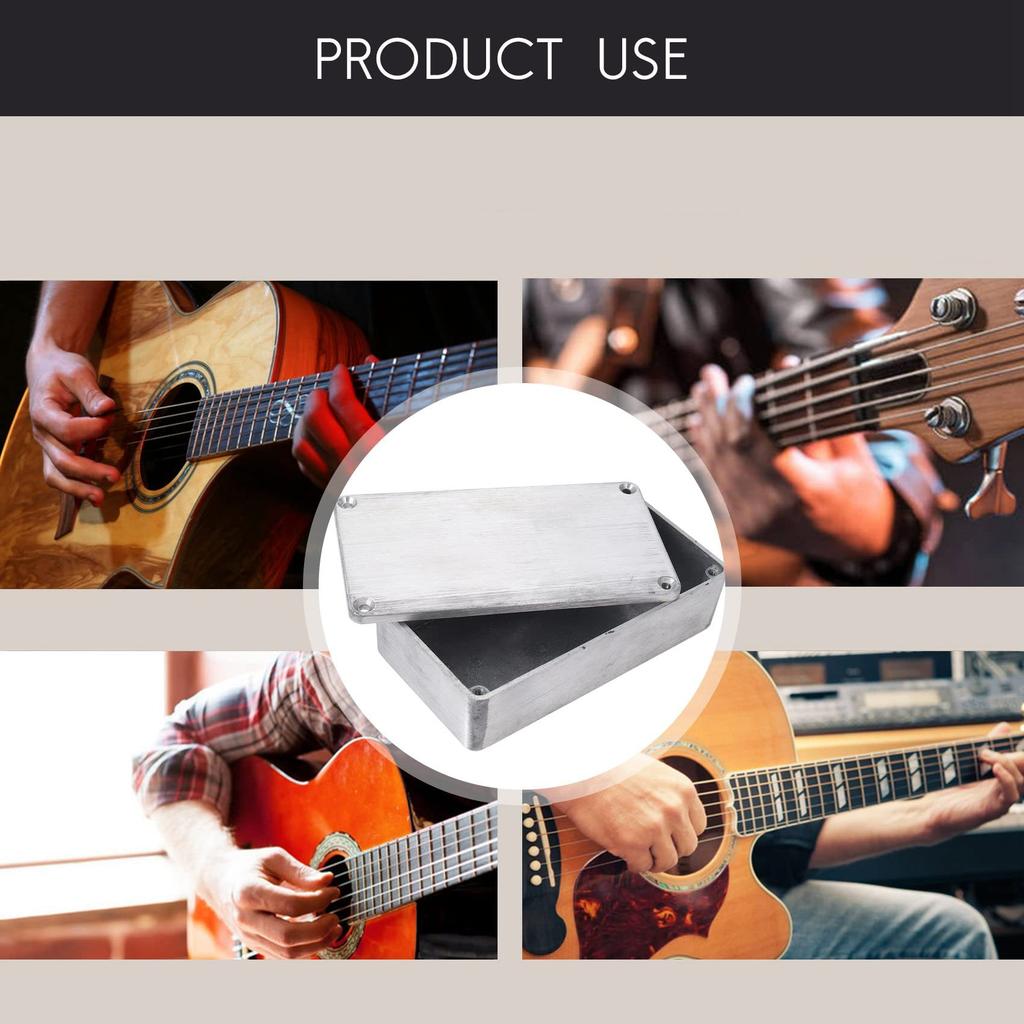 Ahvqevn Guitar Effect Pedal Aluminum Stompbox Enclosure for DIY Guitar Pedal Kit 1590B 5-Piece