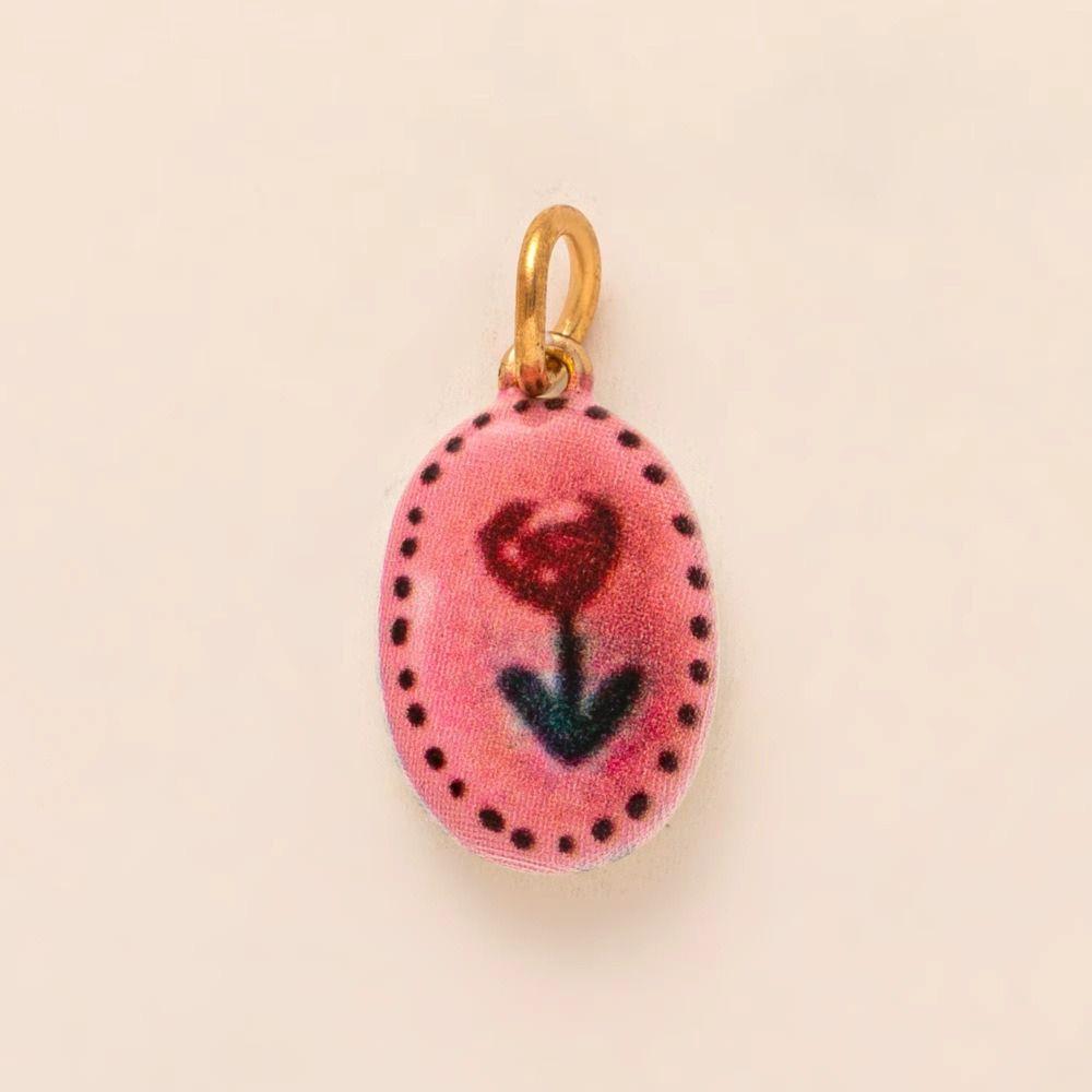Flower Series Necklace Pendant Colorful Hand-Drawn Necklace Making Connector  Charms Making