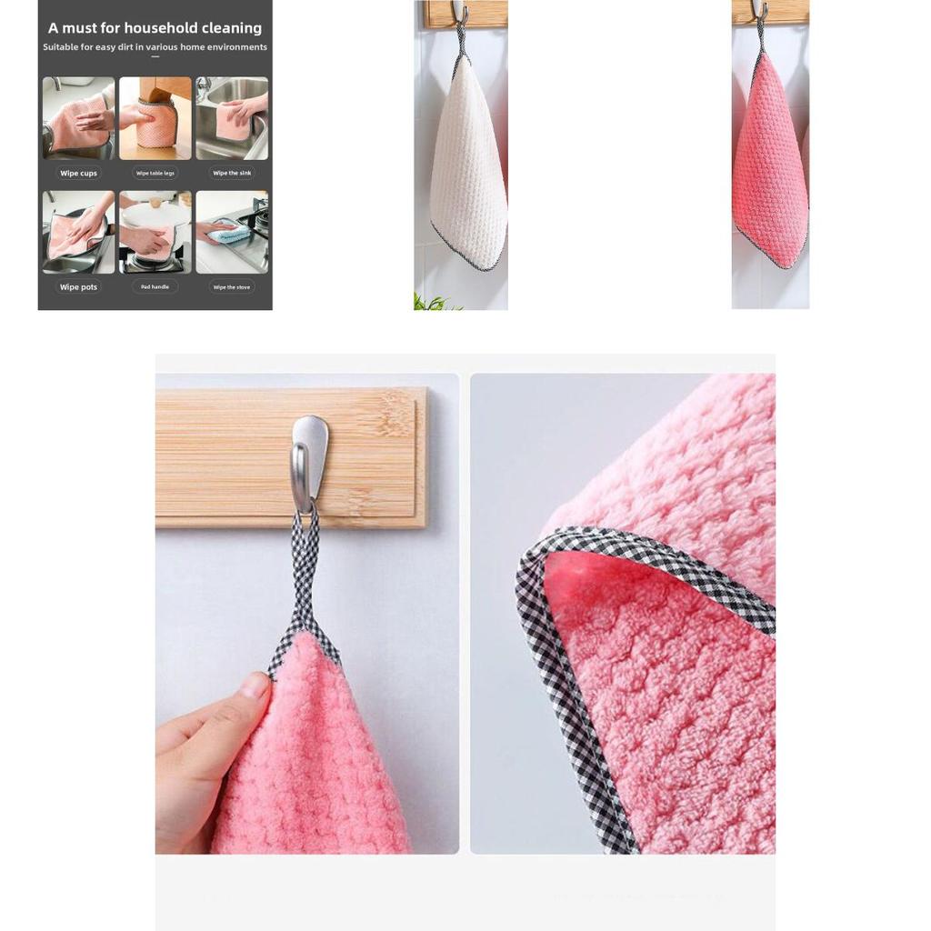 Kitchen Microfiber Dish Cloth With Water Absorption For Pots And Bowls