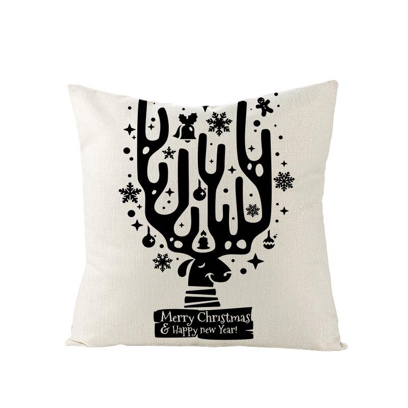 Cartoon Digital Printing Christmas Pillow Cover New Style Square Polyester Pillow Cover Cushion Cover
