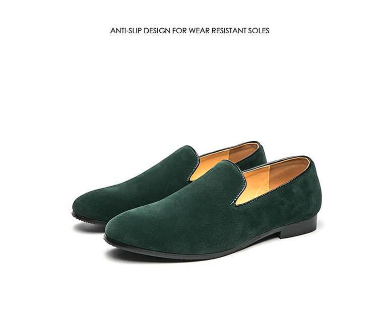 Men's Suede Casual Slip-On Loafers - Trendy Summer Driving Shoes