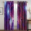 Living Room Darkening Blackout Curtains Purple Dream Catcher Window Curtains Polyester Thermal Insulated Drapes Decor