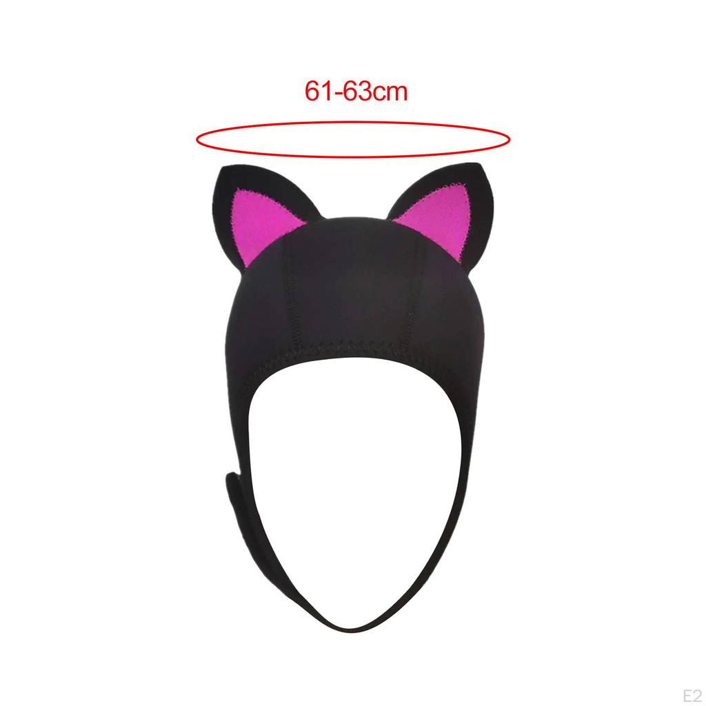 Cat Ears Diving Cap 3mm Neoprene Swimming Suit Hood Cute for