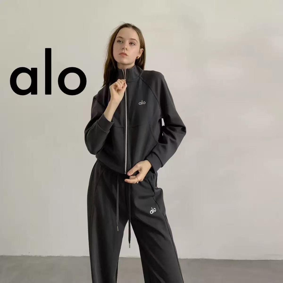 

Жіночий кардиган-худі Alo Yoga на весну/осінь, вільний крій, комір-стійка, на блискавці, для бігу та фітнесу S темно-сірий