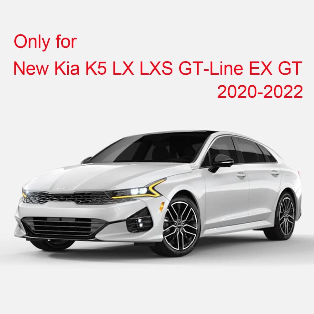 ABS Glossy Black Exterior Door Handle Cover Trim For Kia K5 Accessories     2024 2025 With Smart Keyhole (Not For Optima 2015-)