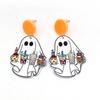 Novelty Halloween Earrings Cartoon Spook Dangle Earrings Cute Spook Dangle Earring for Christmas Jewellery Spooky Gift