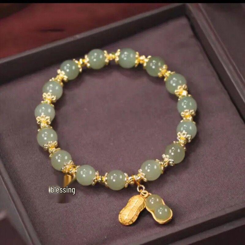 Imitation Hetian Jade Bracelet - Women's Retro Design, Elegant & Durable, Perfect Gift for Girlfriends.