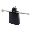 CashBeat 4-Inch Steel Cowbell with Handle and Stick Hand Percussion Instrument Drum Set Concerts Weddings Noise Maker Easy Attach Clear Tapping Sound