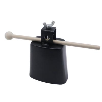 CashBeat 4-Inch Steel Cowbell with Handle and Stick Hand Percussion Instrument Drum Set Concerts Weddings Noise Maker Easy Attach Clear Tapping Sound
