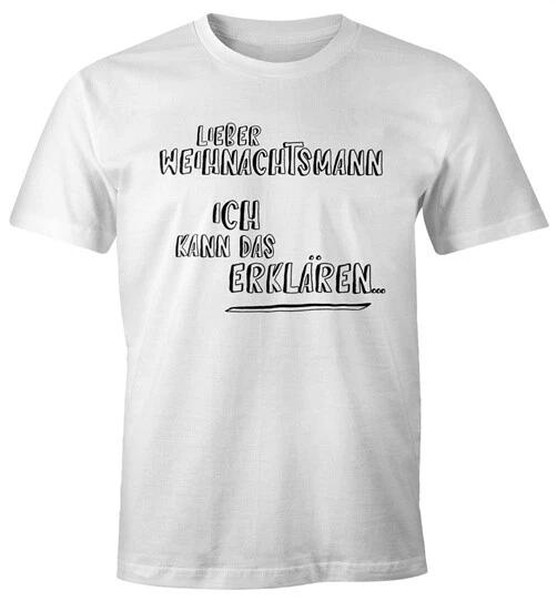 Mens Christmas Dear Santa I Can Explain This 100% Cotton T-shirt Mens Tees Top Funny- S