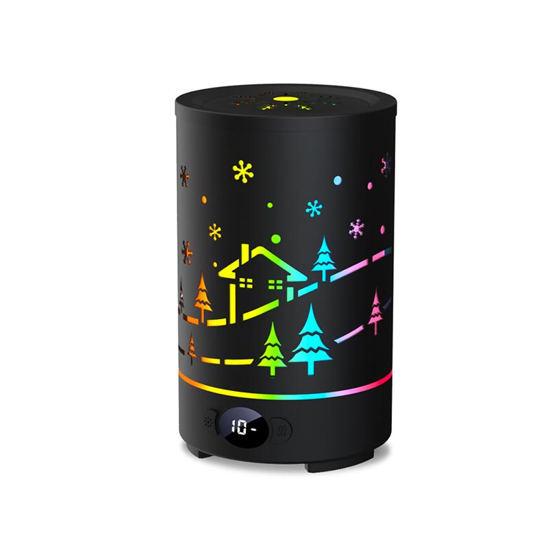 Intelligenter Aroma-Diffusor & Luftbefeuchter mit 200 ml großem Fassungsvermögen, RGB-Farbwechselnde Stimmungsbeleuchtung - Ultraschall-Leisebetrieb, , Timer