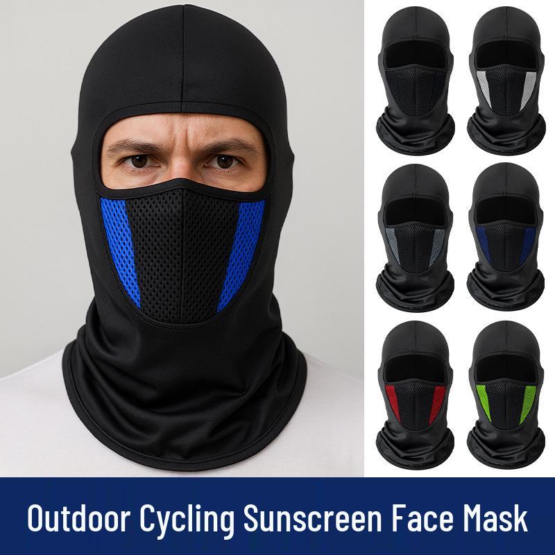 Breathable Summer Cycling Ice Silk Headscarf: Two-Color Windproof Mesh Face Mask