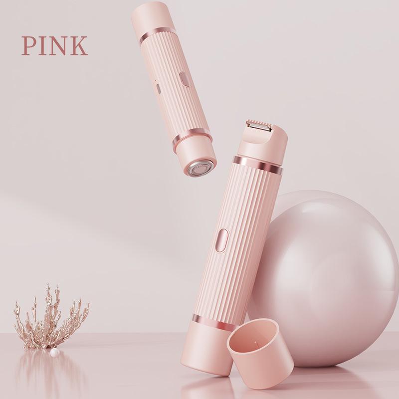 Dual-Head Women's Electric Epilator and Pubic Hair Trimmer