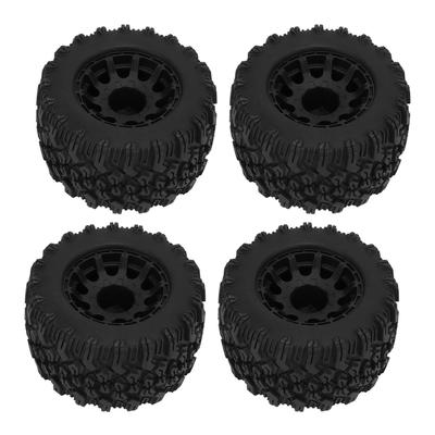 Neumáticos para Camión Monstruo RC, Estabilidad Mejorada, Paquete de 4, Neumáticos para Rueda de Camión 1/10, Hexagonal de 12 mm, Escala 1/10