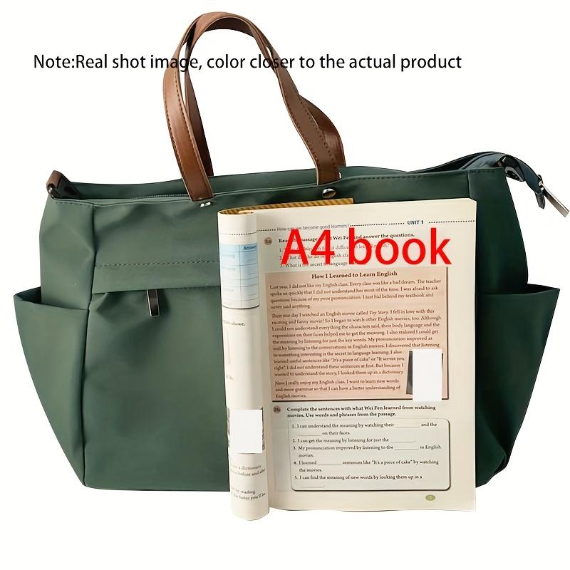Stylish Nylon Women Tote Bag Shoulder Bag Featuring Two Pockets Large Capacity Commuting Handbag