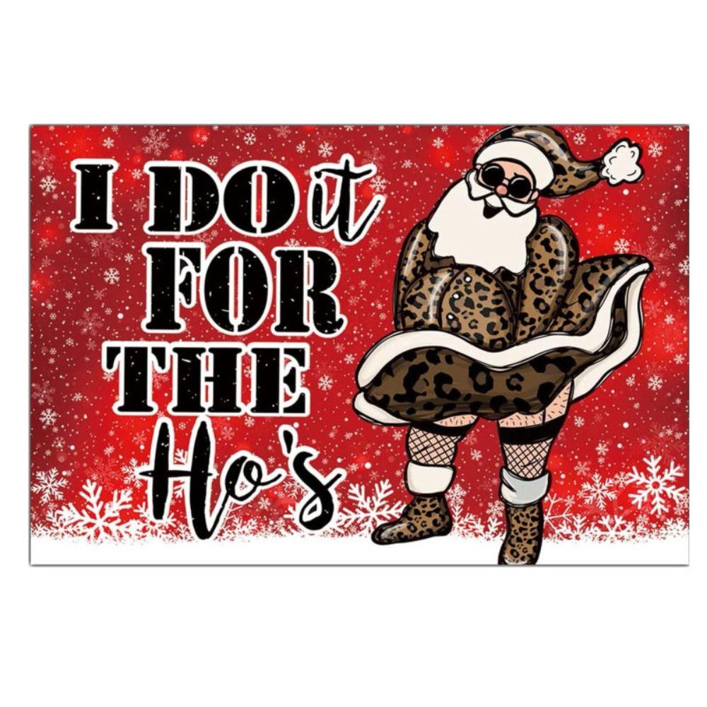Spoof Santa Claus Gnome Doormat Rectangle Rugs Creative Welcome Mat Balcony