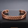 2026 Retro Style 99.9% Pure Red Copper 6 Magnetic Opening Braided Twist Copper Magnetic Bracelet