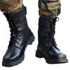 Men's Spring & Autumn Outdoor Combat Boots: Special Forces-Inspired, Hook & Loop, Waterproof, Wear-Resistant, High-Top Military Martin Work Boots.